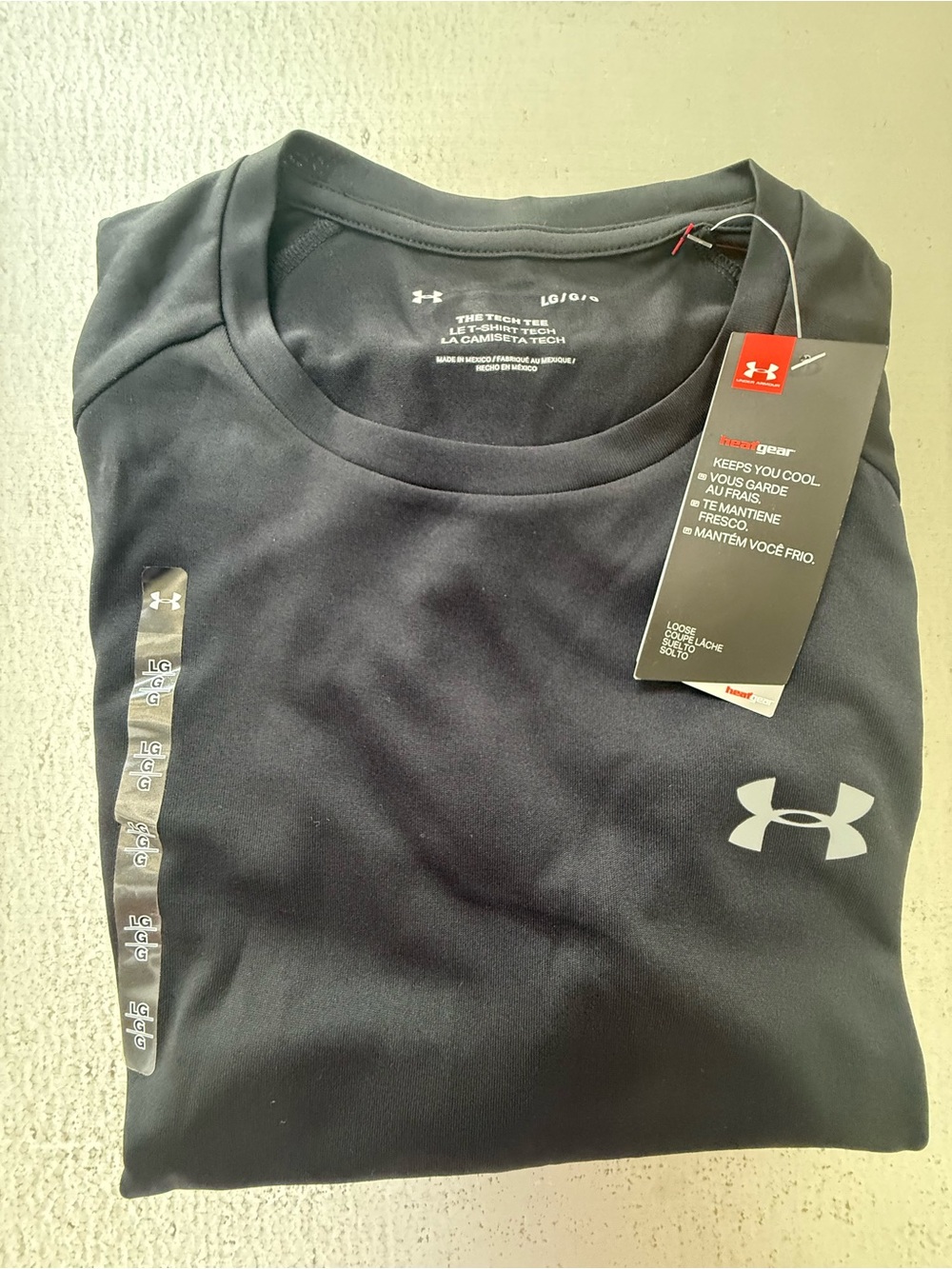 Under Armour Men’s Black Short-Sleeve Performance Tee with White Logo